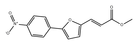 2-Propenoic acid, 3-[5-(4-nitrophenyl)-2-furanyl]-, methyl ester, (2E)- Struktur