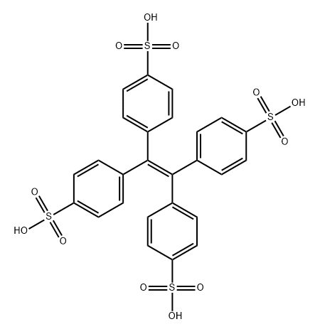 Benzenesulfonic acid, 4,4',4'',4'''-(1,2-ethenediylidene)tetrakis- Structure
