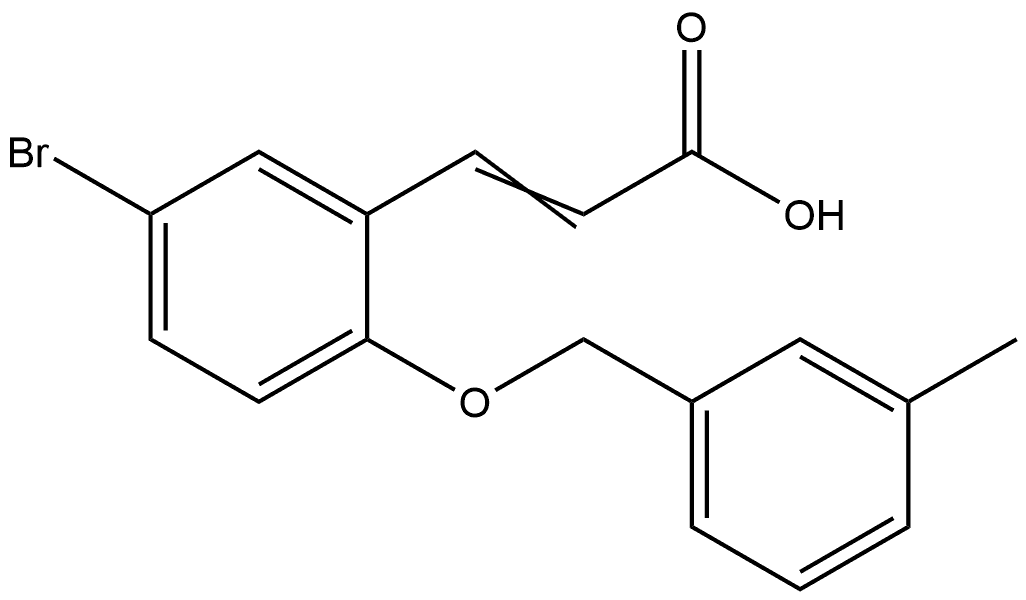 3-[5-Bromo-2-[(3-methylphenyl)methoxy]phenyl]-2-propenoic acid Structure