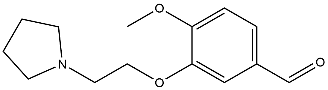 4-Methoxy-3-[2-(1-pyrrolidinyl)ethoxy]benzaldehyde Structure