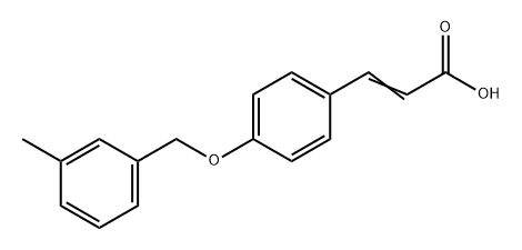 2-Propenoic acid, 3-[4-[(3-methylphenyl)methoxy]phenyl]- Struktur