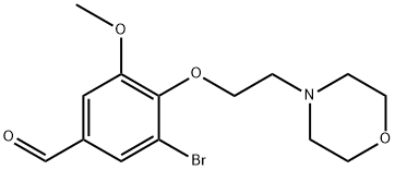3-bromo-5-methoxy-4-(2-morpholinoethoxy)benzaldehyde Structure