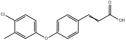 JR-8533, (E)-3-(4-(4-Chloro-3-methylphenoxy)phenyl)acrylic acid, 97% 化学構造式