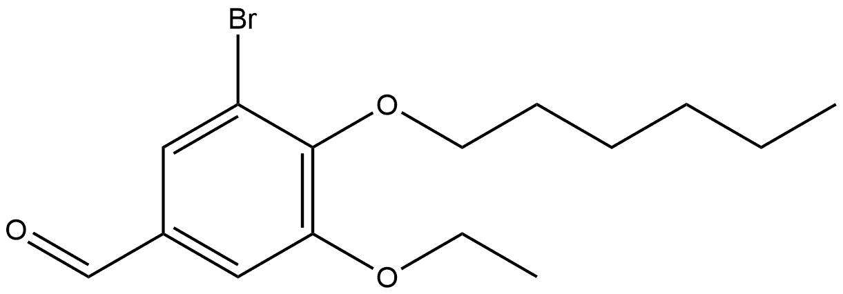 3-Bromo-5-ethoxy-4-(hexyloxy)benzaldehyde,938380-62-2,结构式