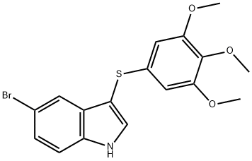 5-Bromo-3-[(3,4,5-trimethoxyphenyl)thio]-1H-indole Structure