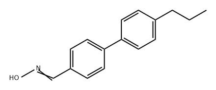 [1,1'-Biphenyl]-4-carboxaldehyde, 4'-propyl-, oxime 化学構造式
