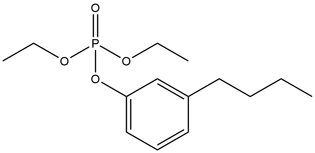 Phosphoric acid, m-butylphenyl diethyl ester Struktur