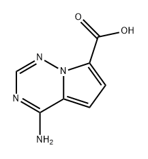 Pyrrolo[2,1-f][1,2,4]triazine-7-carboxylic acid, 4-amino- Structure