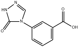 Benzoic acid, 3-(1,5-dihydro-5-oxo-4H-1,2,4-triazol-4-yl)- Struktur