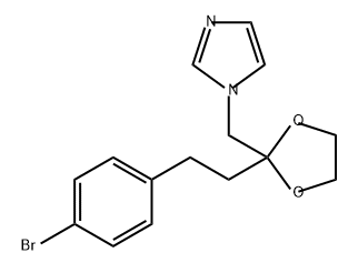 1H-Imidazole, 1-[[2-[2-(4-bromophenyl)ethyl]-1,3-dioxolan-2-yl]methyl]- Struktur