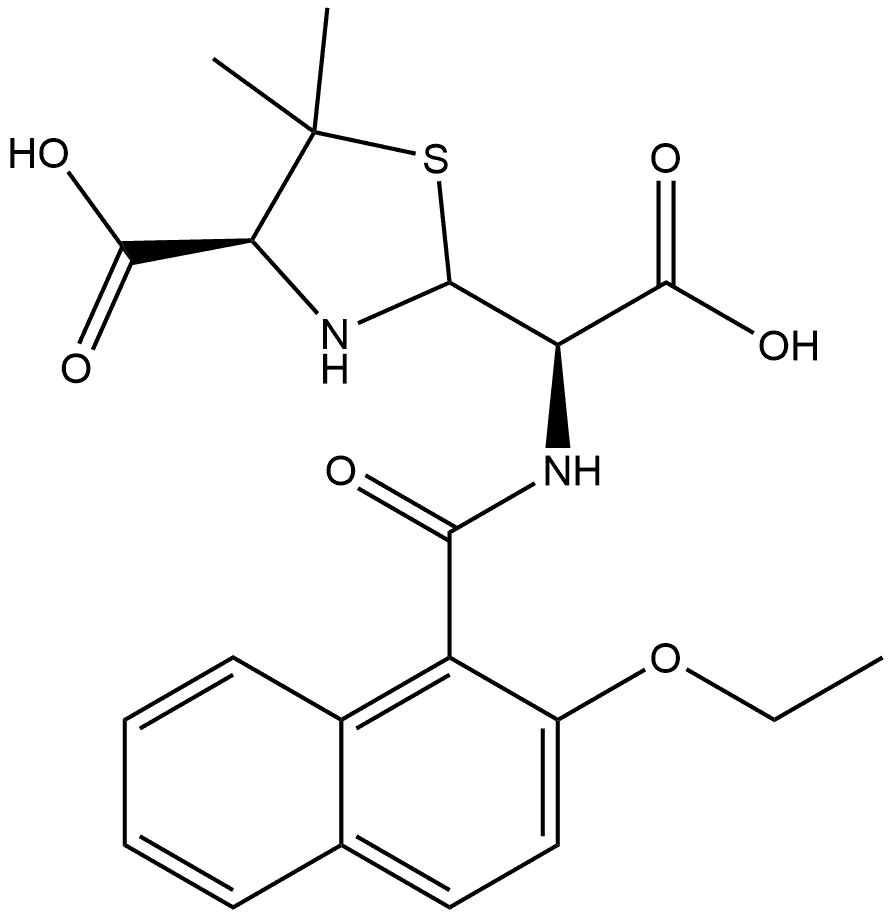 Nafcillin Penilloic Acid (Mixture of Diastereomers) 结构式