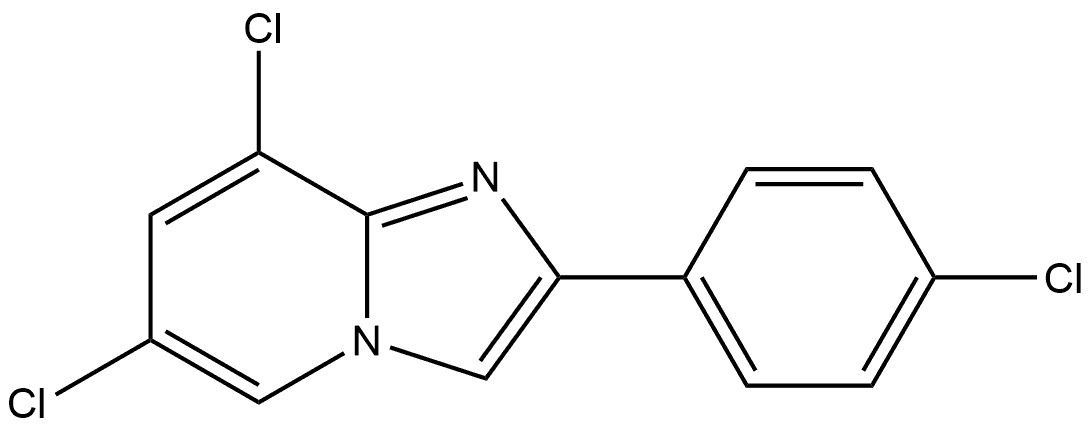 6,8-二氯-2-(4-氯苯基)咪唑并[1,2-A]吡啶, 940423-73-4, 结构式