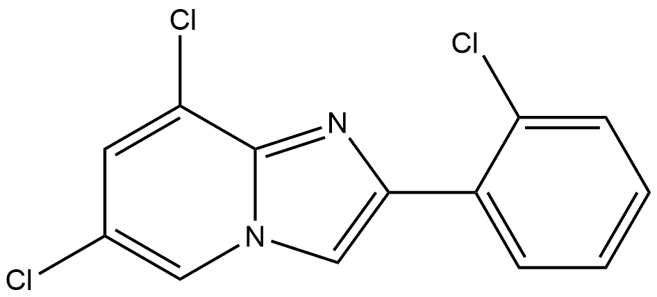 6,8-二氯-2-(2-氯苯基)咪唑并[1,2-A]吡啶 结构式