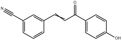 Benzonitrile, 3-[3-(4-hydroxyphenyl)-3-oxo-1-propen-1-yl]- Structure