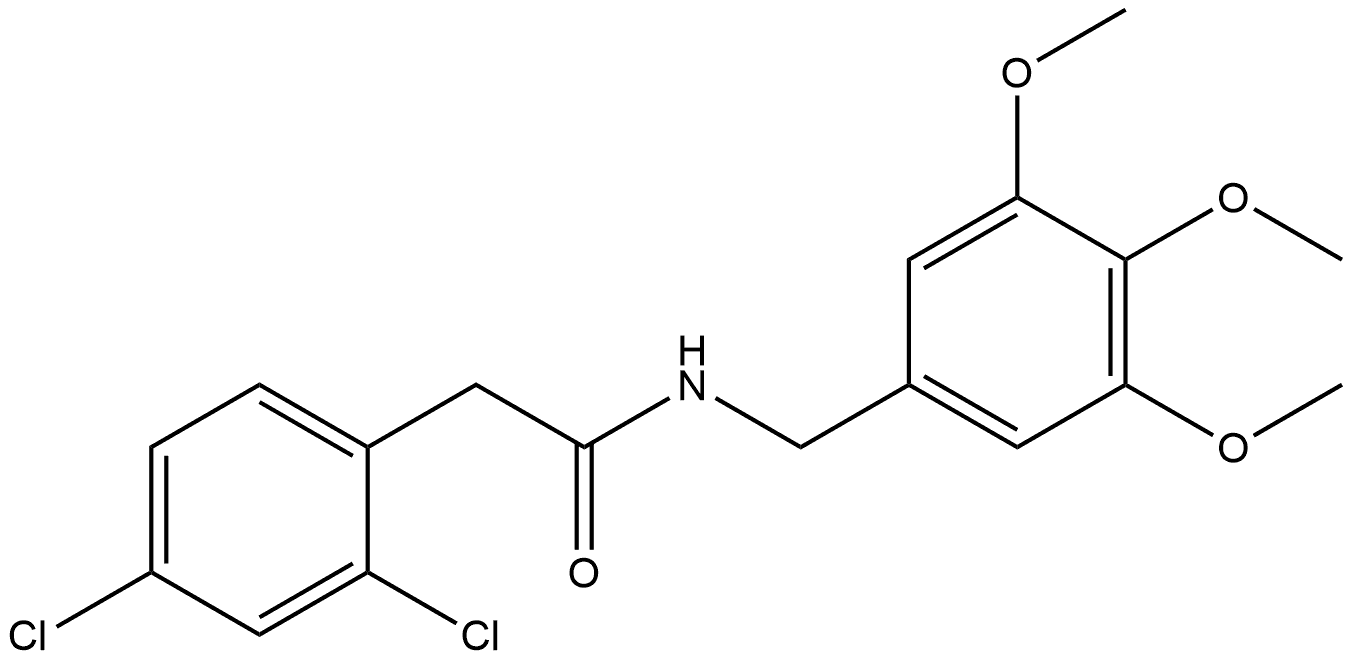 2,4-Dichloro-N-[(3,4,5-trimethoxyphenyl)methyl]benzeneacetamide Structure