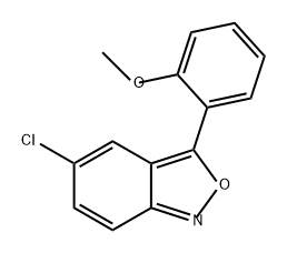 2,1-Benzisoxazole, 5-chloro-3-(2-methoxyphenyl)- Structure