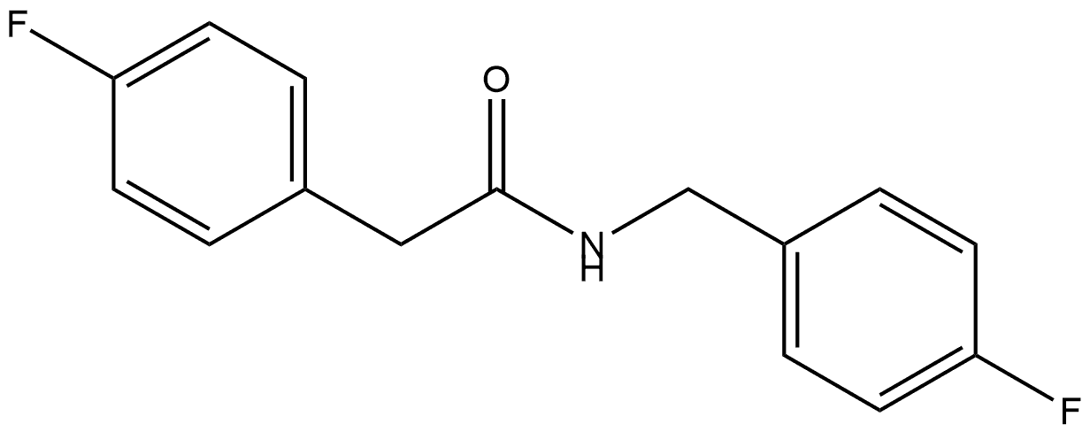 4-Fluoro-N-[(4-fluorophenyl)methyl]benzeneacetamide Struktur