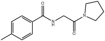 Benzamide, 4-methyl-N-[2-oxo-2-(1-pyrrolidinyl)ethyl]- 化学構造式