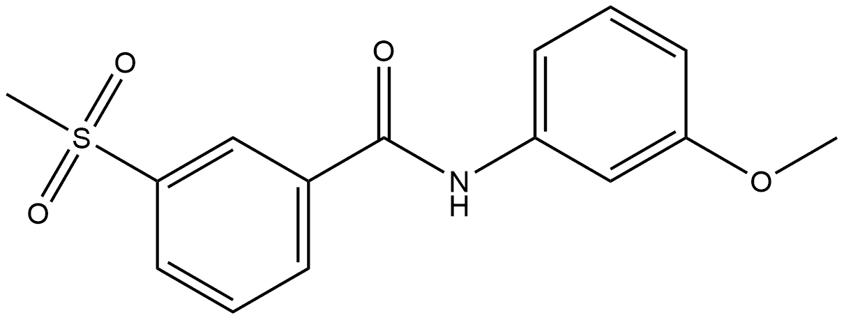 N-(3-Methoxyphenyl)-3-(methylsulfonyl)benzamide,941100-19-2,结构式