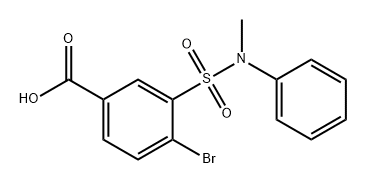 Benzoic acid, 4-bromo-3-[(methylphenylamino)sulfonyl]-|4-溴-3-[甲基(苯基)氨磺酰基]苯甲酸