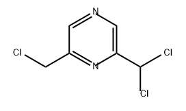 Pyrazine, 2-(chloromethyl)-6-(dichloromethyl)- Structure