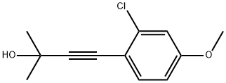 3-Butyn-2-ol, 4-(2-chloro-4-methoxyphenyl)-2-methyl- 化学構造式