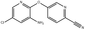 2-Pyridinecarbonitrile, 5-[(3-amino-5-chloro-2-pyridinyl)oxy]- Structure