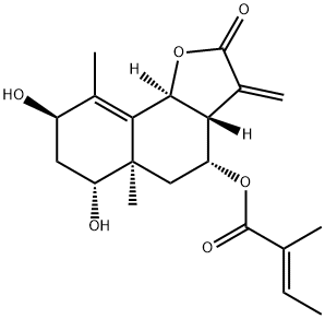 94190-30-4 (E)-2-Methyl-2-butenoic acid (3aR)-2,3,3aβ,4,5,5a,6,7,8,9bα-decahydro-6α,8β-dihydroxy-5aα,9-dimethyl-3-methylene-2-oxonaphtho[1,2-b]furan-4α-yl ester