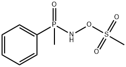 Methanesulfonic acid, (methylphenylphosphinyl)azanyl ester 结构式