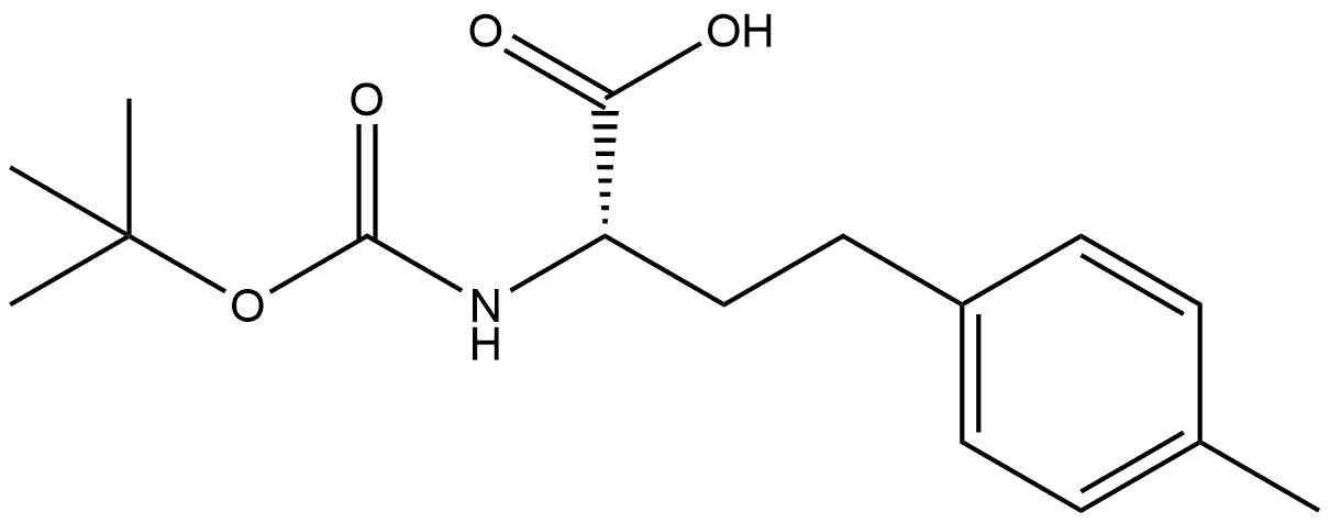 Benzenebutanoic acid, α-[[(1,1-dimethylethoxy)carbonyl]amino]-4-methyl-, (αS)-,942065-42-1,结构式