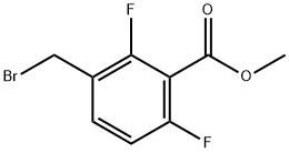 Benzoic acid, 3-(bromomethyl)-2,6-difluoro-, methyl ester Structure