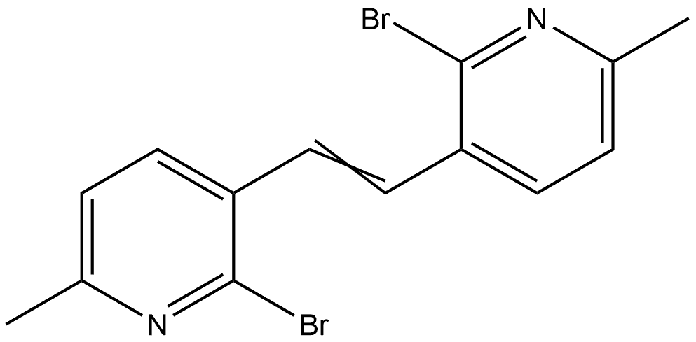 Pyridine, 3,3'-(1Z)-1,2-ethenediylbis[2-bromo-6-methyl-,942267-04-1,结构式