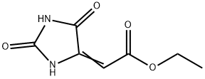 Acetic acid, 2-(2,5-dioxo-4-imidazolidinylidene)-, ethyl ester Struktur