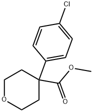 2H-Pyran-4-carboxylic acid, 4-(4-chlorophenyl)tetrahydro-, methyl ester Structure