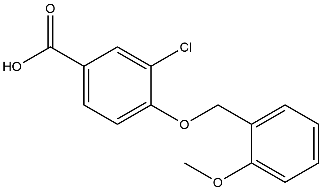 3-Chloro-4-[(2-methoxyphenyl)methoxy]benzoic acid Structure