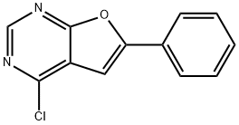 4-chloro-6-phenylfuro[2,3-d]pyrimidine 化学構造式