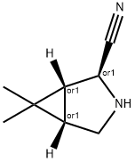 3-Azabicyclo[3.1.0]hexane-2-carbonitrile, 6,6-dimethyl-, (1R,2S,5S)-rel- 化学構造式