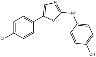 PHENOL, 4-[[5-(4-CHLOROPHENYL)-2-OXAZOLYL]AMINO]- 结构式