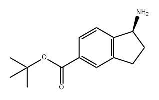 1H-Indene-5-carboxylic acid, 1-amino-2,3-dihydro-, 1,1-dimethylethyl ester, (1S)- 结构式