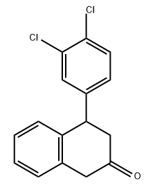 2(1H)-Naphthalenone, 4-(3,4-dichlorophenyl)-3,4-dihydro- Struktur