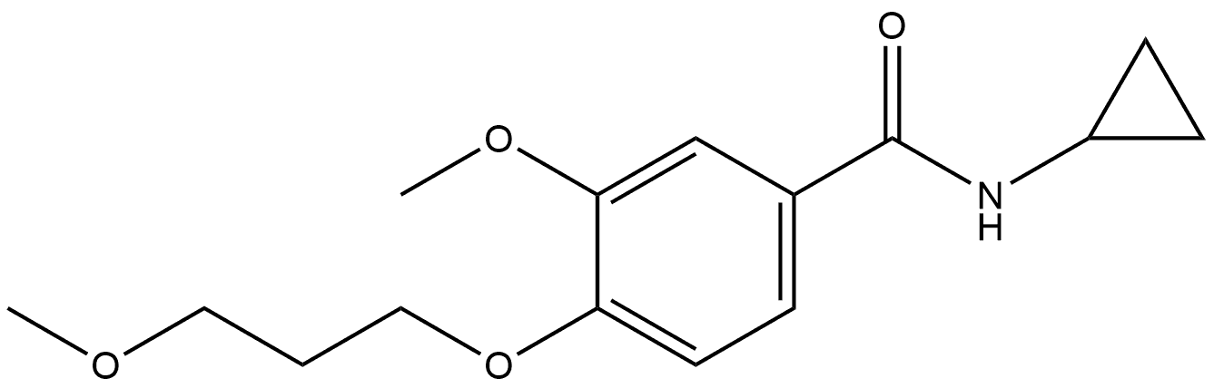 N-Cyclopropyl-3-methoxy-4-(3-methoxypropoxy)benzamide Structure