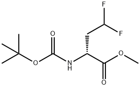 (R)-2-tert-Butoxycarbonylamino-4,4-difluoro-butyric acid 结构式