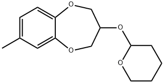 2H-1,5-Benzodioxepin, 3,4-dihydro-7-methyl-3-[(tetrahydro-2H-pyran-2-yl)oxy]- 结构式