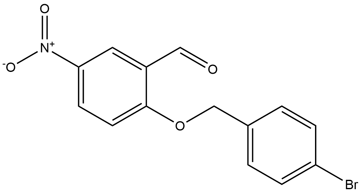 2-((4-bromobenzyl)oxy)-5-nitrobenzaldehyde Struktur