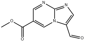 Methyl 3-formylimidazo[1,2-a]pyrimidine-6-carboxylate 化学構造式