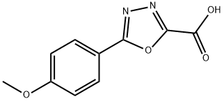 JR-13665, 5-(4-Methoxyphenyl)-1,3,4-oxadiazole-2-carboxylic acid, 97% Structure