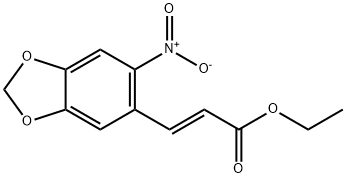 2-Propenoic acid, 3-(6-nitro-1,3-benzodioxol-5-yl)-, ethyl ester, (2E)- Structure