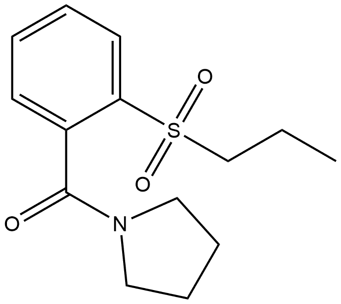 2-(Propylsulfonyl)phenyl]-1-pyrrolidinylmethanone 化学構造式