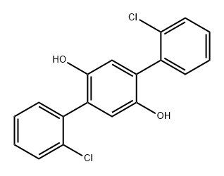 [1,1':4',1''-Terphenyl]-2',5'-diol, 2,2''-dichloro- Structure