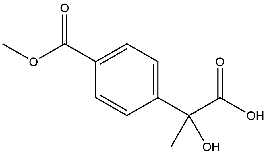 Benzeneacetic acid, alpha-hydroxy-4-(methoxycarbonyl)-alpha-methyl-,945401-52-5,结构式